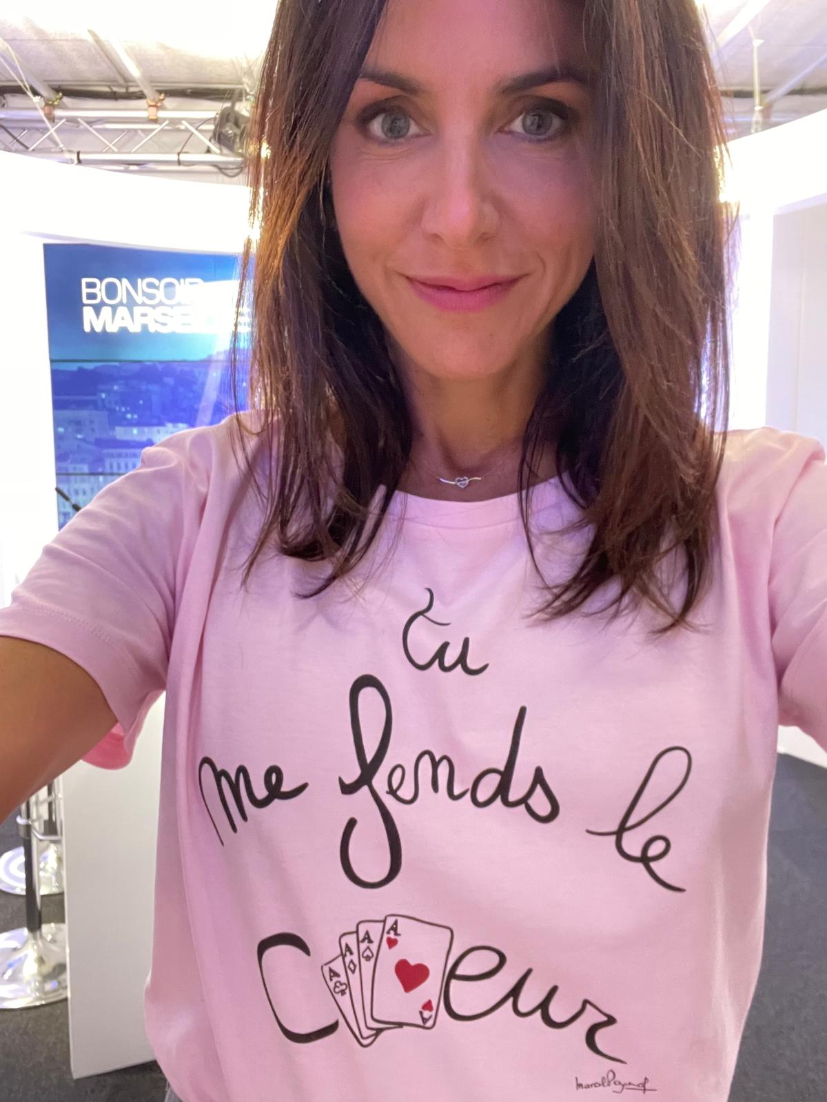 T-shirt "Marcel Pagnol" Femme - Tu me fends le cœur" Pink