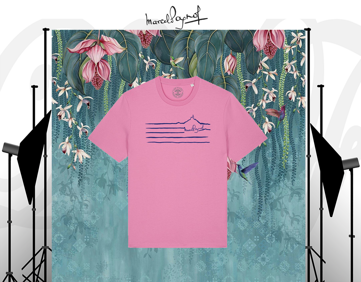 T-shirt Unisexe "Bonne Mère Marinière" Marcel Pagnol - Bubble Pink | Coton Bio & Made in France