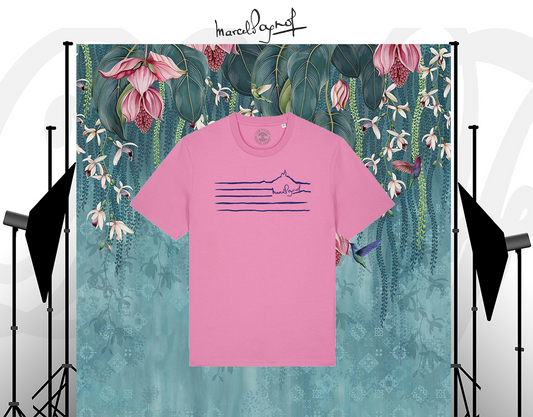 T-shirt Unisexe "Bonne Mère Marinière" Marcel Pagnol - Bubble Pink | Coton Bio & Made in France