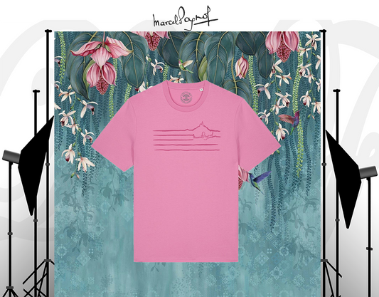 T-shirt Marcel Pagnol Unisexe "Bonne mère marinière" couleur "BUBBLE PINK"