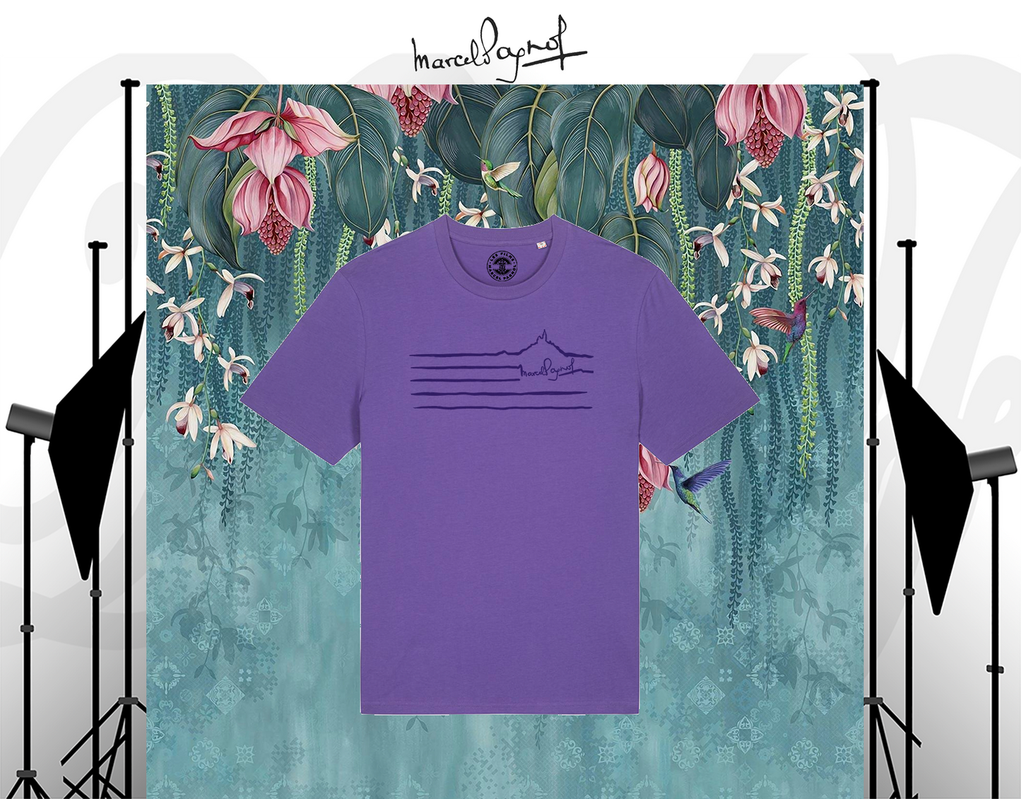 T-shirt Unisexe "Bonne Mère Marinière" Marcel Pagnol - Purple Love | Coton Bio & Made in France