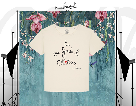 T-shirt Marcel Pagnol "Tu me fends le cœur" -  Couleur Naturel